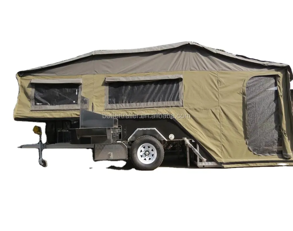 Unieke Ontwerp Volledig Afgesloten Familie Luxe Achter Folding Camping Trailer