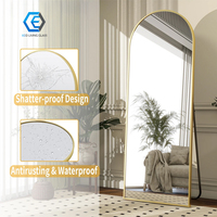 Miroir sur pied pleine longueur incassable pour salon, grand miroir mural décoratif pour la maison