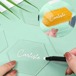 Letrero de Acrílico Transparente <span class=keywords><strong>para</strong></span> Números de Mesa de Boda, Tablero de Mensajes <span class=keywords><strong>para</strong></span> Menú, Decoración de Eventos y Bares - Product Image 1