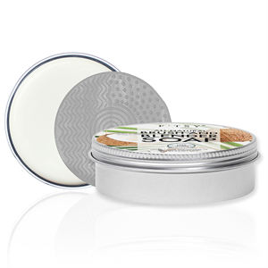 Le tapis de nettoyage à brosse <span class=keywords><strong>solide</strong></span> OEM élimine le <span class=keywords><strong>savon</strong></span> 100g brosse de maquillage à l'huile de noix de coco et mélangeur éponge <span class=keywords><strong>savon</strong></span> nettoyant - Product Image 1
