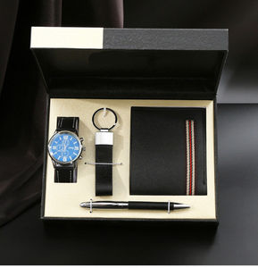 Подарки IStapromo, изысканная упаковка, роскошный мужской костюм, кошелек для часов из нержавеющей стали, повседневный комбинированный костюм с прямоугольным циферблатом - Product Image 3