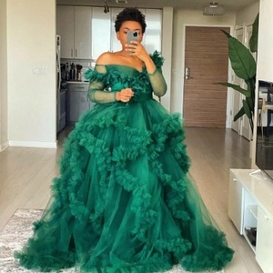 Nuevo <span class=keywords><strong>Vestido</strong></span> de Fotografía para Embarazadas, <span class=keywords><strong>Vestido</strong></span> de Maternidad sin Espalda, <span class=keywords><strong>Vestido</strong></span> Largo con Capa para Sesión de Fotos de Mujeres Embarazadas - Product Image 2