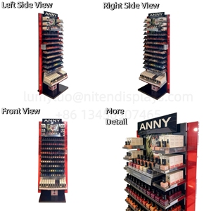 ชั้นวางแสดงสินค้าแบบตั้งพื้นสำหรับยาทาเล็บ ทำจากโลหะ - Product Image 4