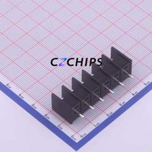 WJ25C-B-7.62-6P Barrier Terminal Block Through hole Component (THT),P=7.62mm Connector Two Sides 7.62mm 1x6P Straight Pin - Product Image 2