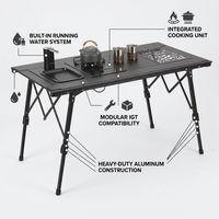 Station de cuisine de camping professionnelle IGT à 4 unités, personnalisable en gros (OEM) : Fournisseur d'équipements d'extérieur multifonctionnels et détachables