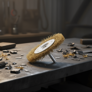 Brosse métallique Ttake 30x5 mm en acier avec tige de 6 mm pour le polissage des métaux - Product Image 3