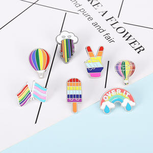 Colgante de Aleación con Diseño de Corazón Arcoíris y Bandera de Rayas Arcoíris, Estilo Dibujos Animados, Personalizado, Creativo, Hecho a Mano, Adorno Colgante - Product Image 2