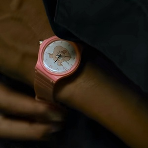 นาฬิกาข้อมือควอตซ์ทรงกลมแฟชั่นใหม่ SHUAIKE สำหรับนักเรียนประถม สายพลาสติก หน้าปัด 40 มม. พร้อมเข็มบอกเวลา - Product Image 4