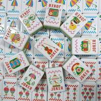 Mahjong américain moderne rose métallisé, tuiles Chat Noir Montgolfière - Jeu de société de luxe pour 4 joueurs, cadeaux, voyage, acrylique