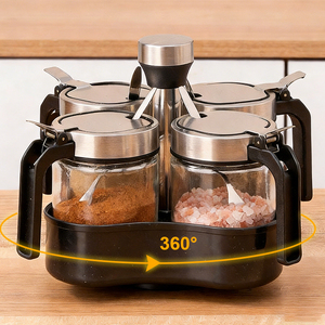 Scaffali estraibili di lusso a più livelli in bambù dorato e noce per la cucina, cassetti in legno per spezie <span class=keywords><strong>Bekvam</strong></span>, portaoggetti in bambù per la cucina - Product Image 1