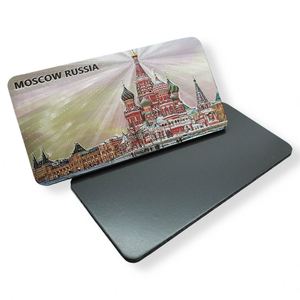 Aimants de réfrigérateur 3D en aluminium brillant personnalisés pour la décoration intérieure, cadeaux touristiques, vente chaude - Product Image 4