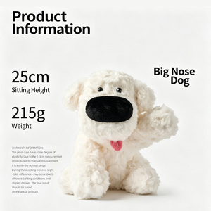 Cane di Peluche con Lunga Musa e Orecchie Morbide, Ricamato, Imbottito in Cotone PP, per Decorazione Auto, Scrivania, Regalo di Compleanno - Product Image 2