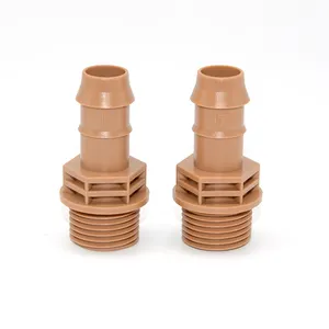 Pom Plastic Schnell montierter Gartenschlauch-Anschluss einsatz Kupplung 1/2 "NPT-Stecker 17mm Tropf-Stacheldraht kupplung