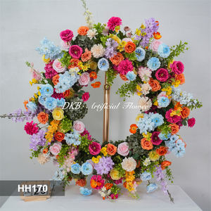 Guirnalda Decorativa de Flores Artificiales Hechas a Mano, Decoración de Puerta para Primavera, Flores de Simulación Coloridas, Adorno - Product Image 2