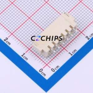 HCZZ0021-6 Wire-to-Board Pin Header SMD,P=2.54mm,Horizontal Mount Connector 1x6P 2.5mm Horizontal Mount XH - Product Image 2