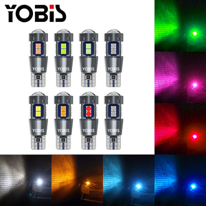 Đèn <span class=keywords><strong>LED</strong></span> Yobis Foco <span class=keywords><strong>T10</strong></span> nhiều màu sắc, trắng ấm, vàng, bóng đèn 3030 SMD 12V 24V Canbus W5W 196 168 Wedge, đèn nội thất, đèn đọc sách ô tô - Product Image 6