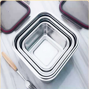 Chất lượng cao vuông nhựa cách điện PP Hộp Ăn Trưa cho trẻ em hiện đại 304 S/s Crisper khóa có thể gập lại lưu trữ container cho thực phẩm - Product Image 5