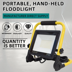 Projecteur LED portable étanche 50W 100W 110V 220V sur pied pour garage, jardin, stade, éclairage de chantier et camping WD-CL012 - Product Image 5