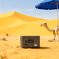 Station d'alimentation portable 10 kWh 20 kWh LiFePO4 Panneau solaire Onde sinusoïdale pure Étanche 220V Lampe de poche Démarreur de voiture Compresseur d'air
