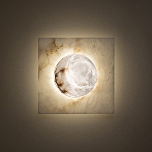 Marble Snowflake Stone Wall Lamp Sconce for Bedroom Living Room Corridor Hotel Home <b>Decorative</b> <b>Lighting</b> - Product Image 2