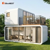 Villa préfabriquée modulaire de luxe Apple Cabin, haute résistance au vent