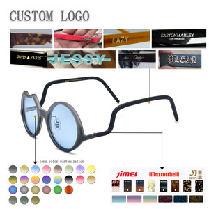 Oval Full Rim <b>Sunglasses</b> Men Retro Style UV400 Protection Casual Wear Adult - Product Image 2