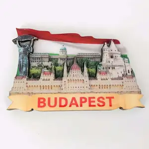 Benutzer definierte touristische Reise Stadt Sammlung dekorative MDF Souvenir Kühlschrank Magnet Holz