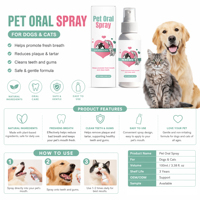 Spray Nettoyant Dentaire pour Animaux de Compagnie – Spray Buccal pour Chiens et Chats – Nettoyage, Haleine Fraîche, Soin Dentaire, Éliminateur de Mauvaise Haleine