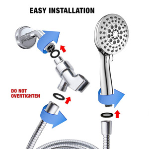 Pommeau de Douche Portable HS6703 Rond Réglable avec Fonction Massage et Amélioration de la Pression de Pluie - Product Image 2