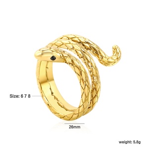 Anillos de Acero Inoxidable con Baño de Oro de 18k, Textura Irregular, Resistentes al Agua, con Concha Blanca y Corazón, para Mujer - Product Image 4