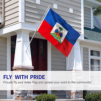 Drapeaux du pays d'Haïti de qualité supérieure, vente en gros, pas cher, impression par sublimation double face, drapeau personnalisé pour l'extérieur, nouveauté 2023