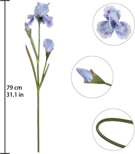 Fabricant de fleurs d'iris, vente en gros de fleurs d'iris artificielles de haute qualité, échantillon gratuit, décoration de mariage, aménagement paysager, jardin, iris - Product Image 3