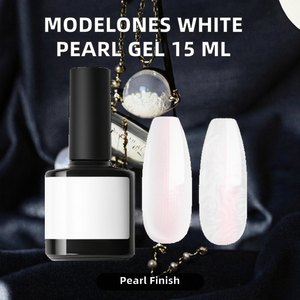 MODELONES Esmalte de Gel DIY con Efecto Perla Blanca, Semipermanente, 15 ml, Manicura Francesa, Curado con LED, Arte de Uñas2 - Product Image 2