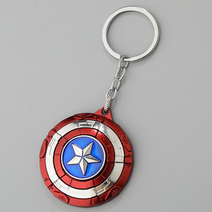Portachiavi Creativo Serie Marvel Captain America con Ciondolo Scudo Rotondo in Lega - Product Image 4