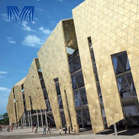 Façade métallique résistante à la corrosion de couleur personnalisée, isolation thermique et insonorisation renforcées, découpe laser 3D, mur-rideau en aluminium