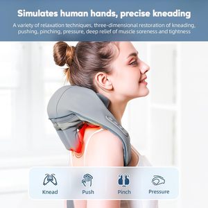 Eveekon Nacken <span class=keywords><strong>massage</strong></span> gerät mit Wärme-und Shiatsu-, Elektro-und Hand-Nacken <span class=keywords><strong>massage</strong></span> gerät, <span class=keywords><strong>Massage</strong></span>-Nacken-, Schulter-und Rücken <span class=keywords><strong>massage</strong></span> gerät - Product Image 3