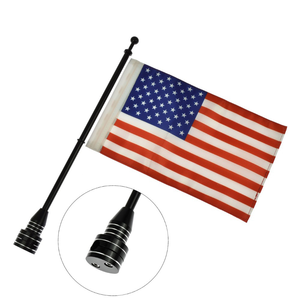 Kit de mât de drapeau télescopique en alliage d'aluminium de 25 pieds avec drapeau américain 3x5, argenté, professionnel, pour utilisation en extérieur - Product Image 5