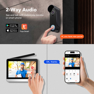 7インチビデオドアフォン防水ビデオドアベルカメラワイヤレス1080pHdスマートWifiワイヤレスインターホンシステム家庭用 - Product Image 2