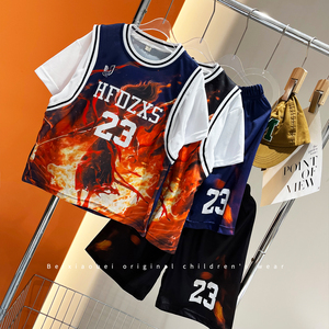 Nouvel ensemble uniforme <span class=keywords><strong>de</strong></span> basketball d'été 2026 <span class=keywords><strong>pour</strong></span> garçons – <span class=keywords><strong>Tenue</strong></span> <span class=keywords><strong>de</strong></span> sport deux pièces respirante à manches courtes et séchage rapide <span class=keywords><strong>pour</strong></span> enfants - Product Image 5