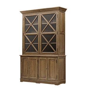 KVJ-7328 francese stile Vintage antico riciclato massello legno di quercia libreria con 2 porte armadietto rustico - Product Image 4