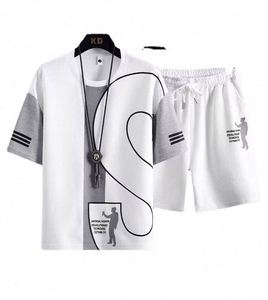 Joychuang - Conjuntos Deportivos de Manga Corta Tejidos con Estampado Digital Personalizado al por Mayor, Ropa Deportiva Casual Unisex Ecológica - Product Image 1