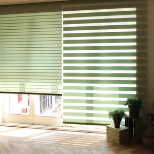 Persianas Horizontales Eléctricas CHANGANE Sally, Hechas a Mano en Corea, con Diseño Zebra, Inteligentes, con Filtro de Luz, Control Remoto Integrado, Doble Capa - Product Image 1