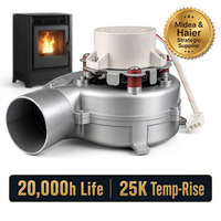 Ventilateur d'extraction centrifuge EC 38W 80CFM haute pression pour poêle à granulés électrique, foyer à biomasse, 20000h sans entretien, OEM Midea