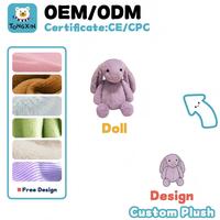 Fabricante de Peluches Personalizados con Logotipo y Múltiples Colores, Conejo de Orejas Largas de Peluche, Lindo Conejito de Peluche con Camisetas CPC