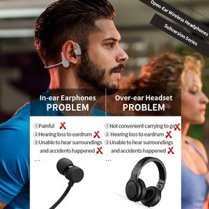 Casque <span class=keywords><strong>sans</strong></span> <span class=keywords><strong>fil</strong></span> promotionnel ALOVA, stéréo 5.1, mini écouteurs Bluetooth, écouteurs OPENEAR pour téléphone - Product Image 6