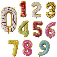 Ballons Chiffres Numériques Couleurs Vives Prix de Gros Décoration Fête Anniversaire Enfants Ballons Noirs en Aluminium 40 Pouces