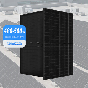 แผงโซลาร์เซลล์สีดำสนิท 480W 485W 490W 495W 500W เซลล์แสงอาทิตย์ชนิด N โซลาร์เซลล์ 480w สีดำทั้งหมด โมดูล PV แบบฮาล์ฟเซลล์ - Product Image 1