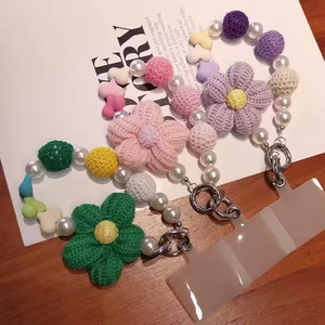Amigurumi uncinetto <span class=keywords><strong>portachiavi</strong></span> fiori divertente <span class=keywords><strong>maglia</strong></span> filato di lana fiore <span class=keywords><strong>portachiavi</strong></span> in acrilico ciondoli catena del telefono ciondolo Bagpack - Product Image 3