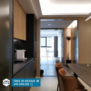 George nhóm tùy chỉnh hiện đại căn hộ nhỏ màu trắng sơn mài tủ bếp với đèn LED không gian sử dụng thiết kế - Product Image 6