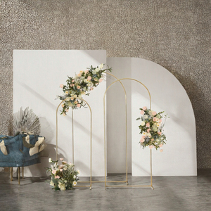 Sparxwizz Engineering SPX AST-01 6FT 6.6FT 7.2FT Gold Aluminum Alloy Arched Balloon Flower <b>Frame</b> Portable Backdrop <b>Wedding</b> Arch - Product Image 3